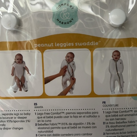 3-6 month Legs free swaddle for the babies that love to kick! - Picture 3 of 5